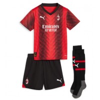 Echipament fotbal AC Milan Olivier Giroud #9 Tricou Acasa 2023-24 pentru copii maneca scurta (+ Pantaloni scurti)